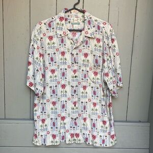 REYN SPOONER MENS medium classic aloha SILK casual collared shirt